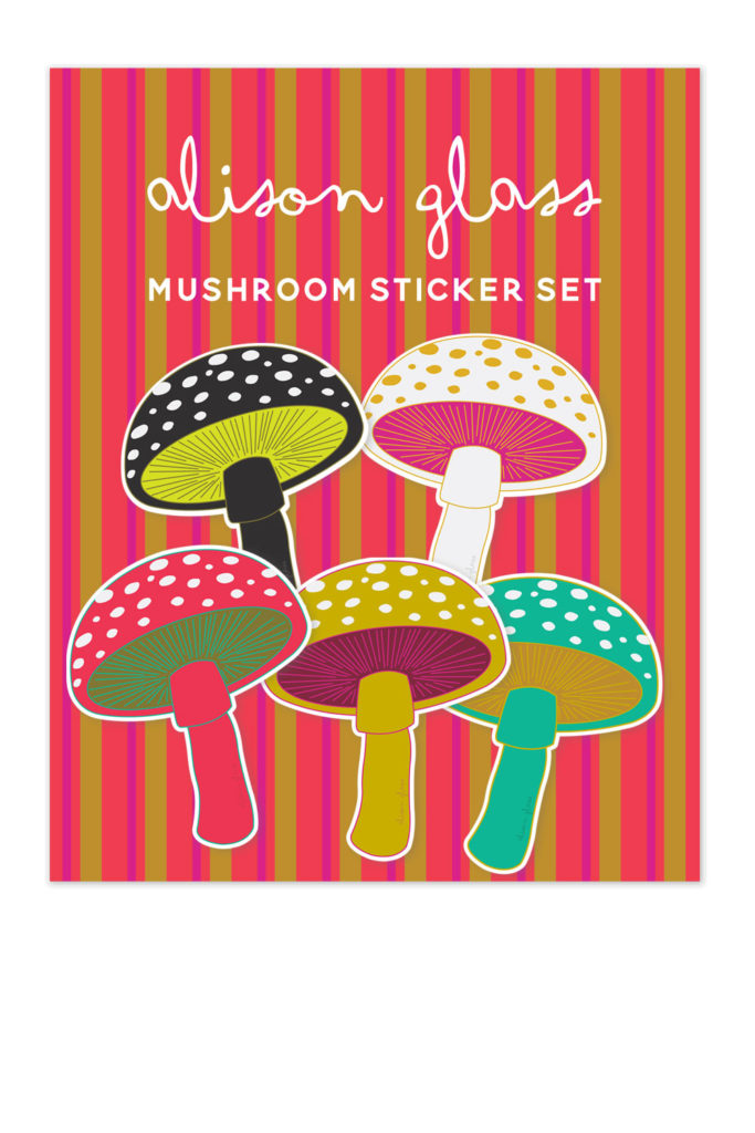 Alison Glass Sticker Set – Mushrooms – Sew Hot