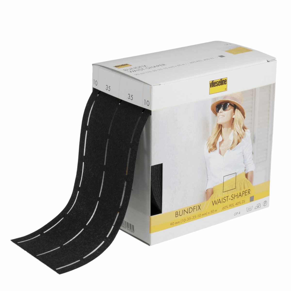 2VGP5-86.png Vlieseline Waist Shaper - Fuse & Fold - 8cm Charcoal - Image 1