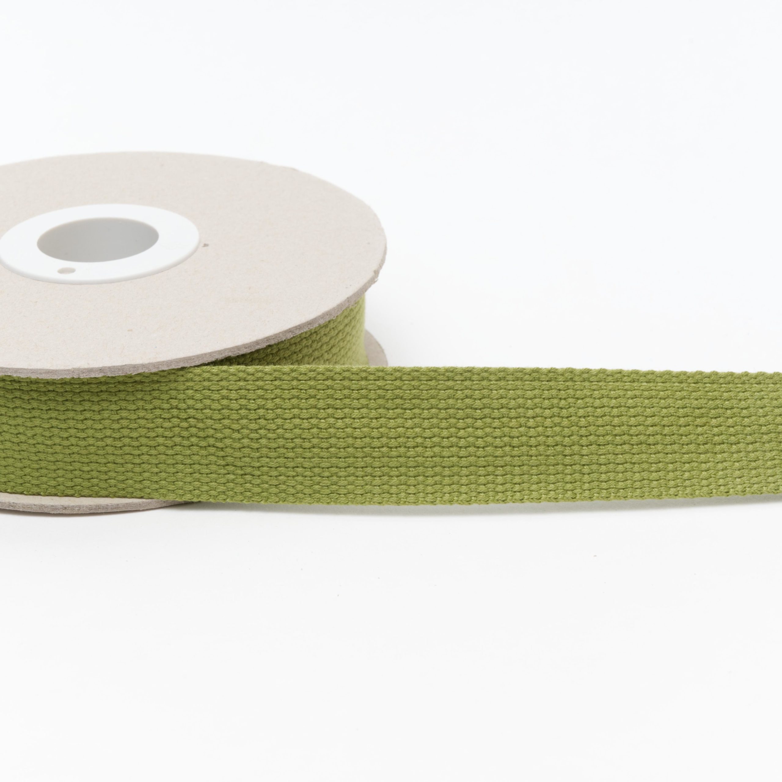 dsc-3107 Cotton Basket Weave Webbing 30mm Sage - Image 1