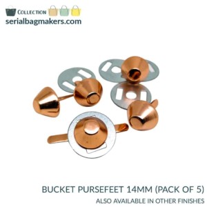 Serial Bagmakers 14mm (1/2") Bucket Purse Feet - Pack of 5 - Image 4