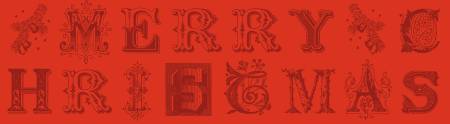 C10792R-RED Christmas Typography Red All About Christmas Typography Panel Red - Image 1