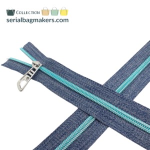 Serial Bagmakers #5 Zip by the Yard 3 Metres - Blue Denim Tape - Image 10
