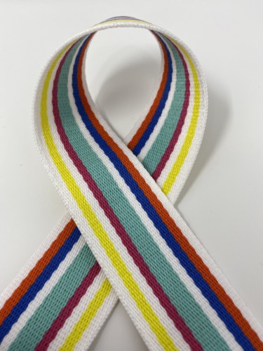 Polyester Multi Thick N Thin Stripes Webbing 38MM
