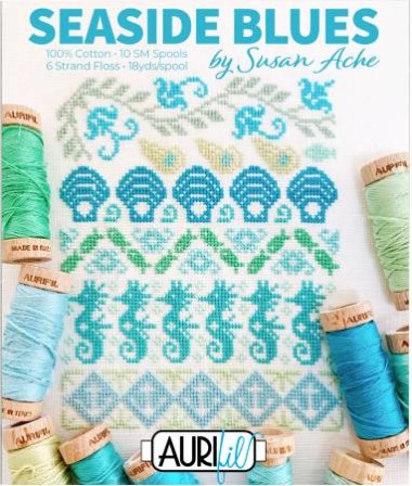 Seaside Blues Aurifloss Cotton Thread Set