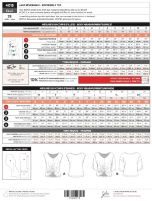 Elle Reversible Top Pattern - Image 2