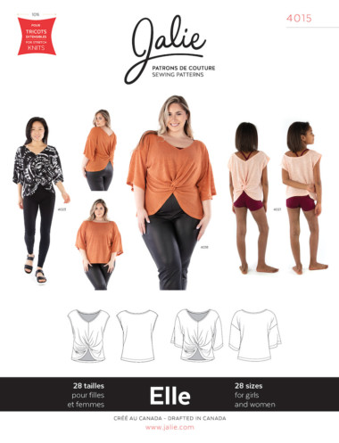 Elle Reversible Top Pattern