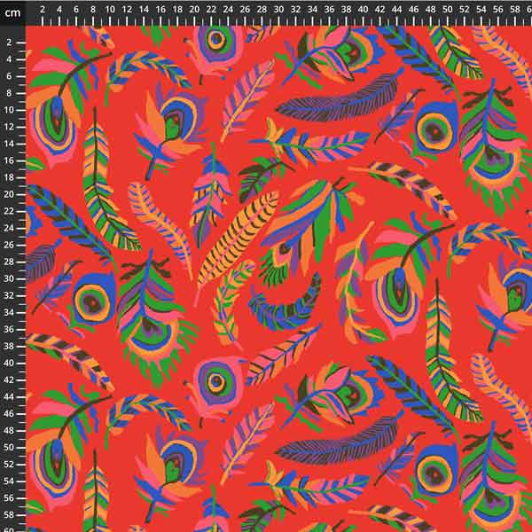 PWBM080.RED Kaffe Fassett Collective Tickle My Fancy Red - Image 1