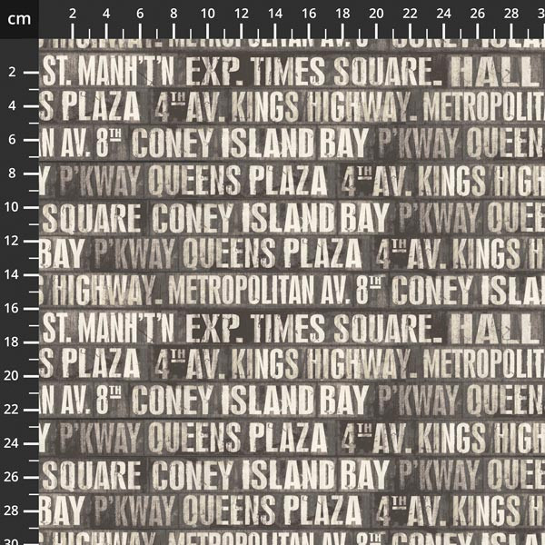 PWTH173.CHARCOAL subway signs Monochrome Subway Signs Charcoal - Image 1