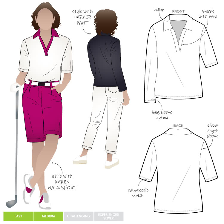 STAP077_1-700px Ralph Knit Polo Top Pattern size 18-30 - Image 1