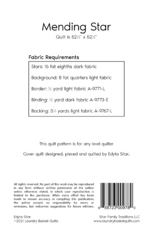 Mending Star Quilt Pattern - Image 2