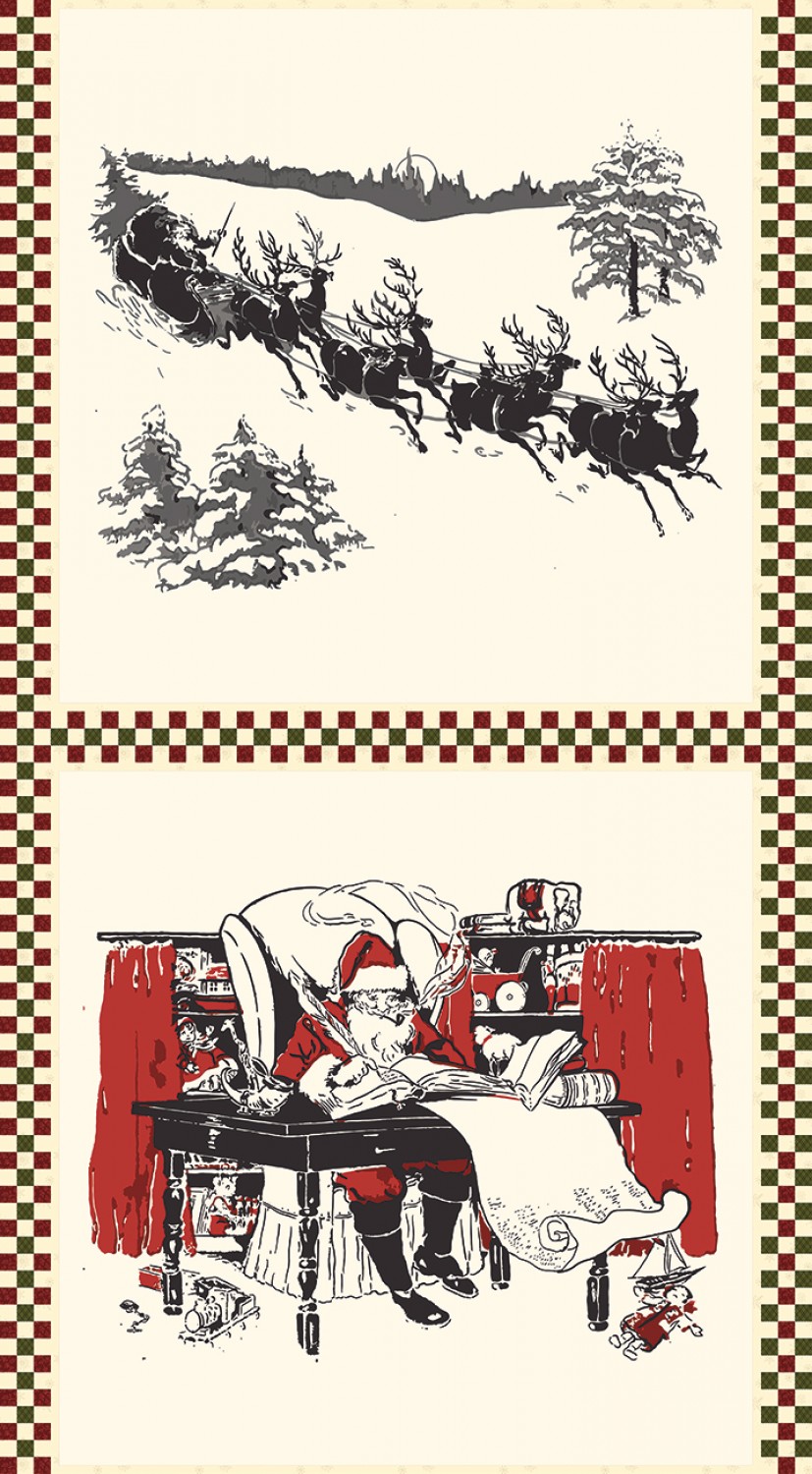 P10912R-PANEL Christmas At Buttermilk Acres Pillow Panel - Image 1