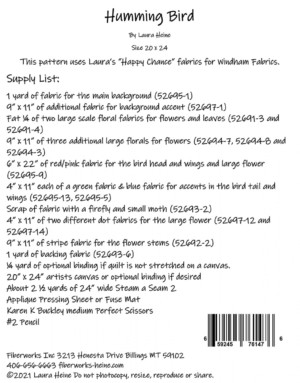 Humming Bird Collage Pattern by Laura Heine - Image 2