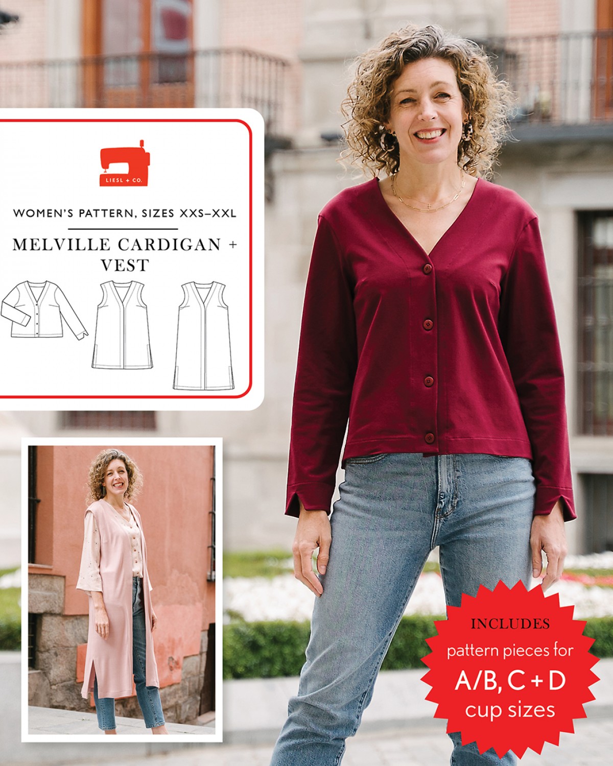 LC045MC Melville Cardigan and Vest Pattern - Image 1