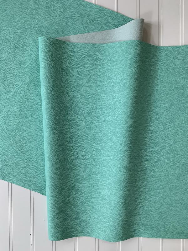 moonglow minty green Sew Hungry Hippie Vinyl Moonglow Minty Green 18" x 54" - Image 1