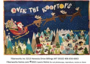 Over the Rooftops Fabric Collage Wall Hanging Pattern
