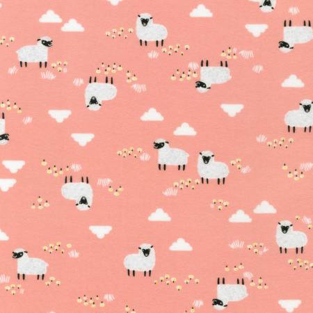 AILF20368262 Sheep Bubble Gum Flannel Hello Sleepy Flannel Sheep Bubble Gum - Image 1