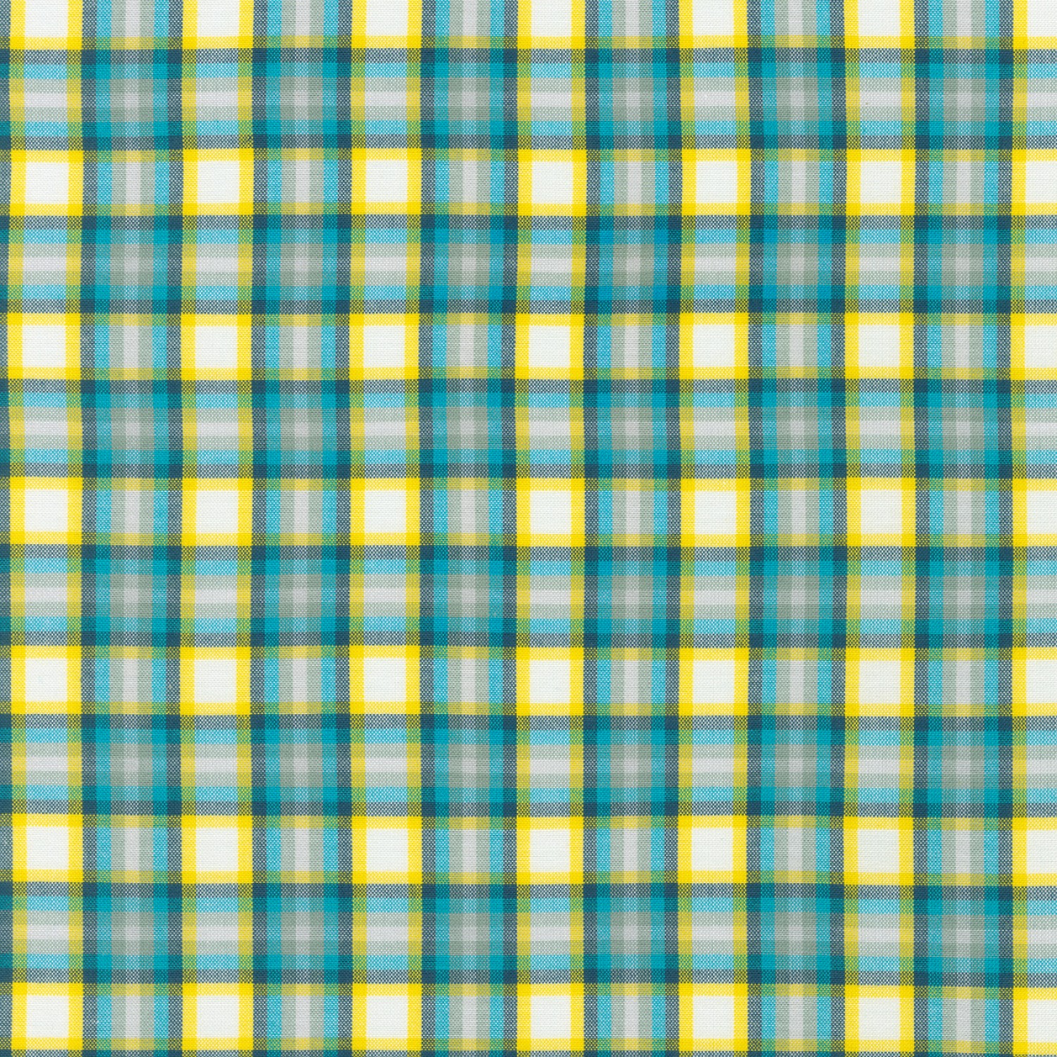AZH20531-466 Kitchen Window Wovens Plaid Cyan - Image 1