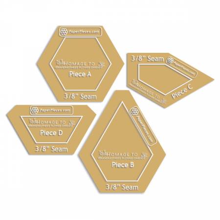HOMAGETOGFG-038 Homage to Grandmother's Flower Garden Templates with 3/8in Seams - Image 1