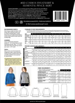 Cosmos Sweatshirt & Elemental Skirt Pattern Sizes 0-20 - Image 2