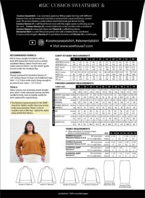 Cosmos Sweatshirt & Elemental Skirt Pattern Curvy Fit Sizes 16-34 - Image 2