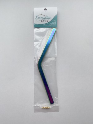 Emmaline Bags Metal Edge Trim - Style B Medium Pointed Iridescent Rainbow