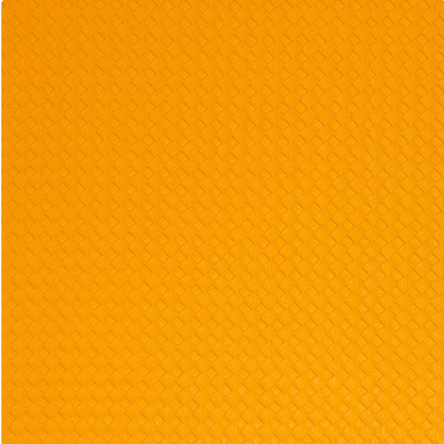 basket weave yellow Beatrice Faux Leather Fabric Basket Weave Golden Yellow - Image 1