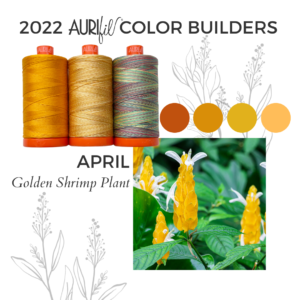 Aurifil Color Builders - Golden Shrimp Plant Variegated 50wt Thread Collection - Image 3