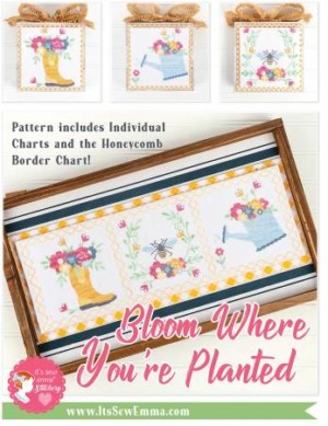 Bloom Where You're Planted Cross Stitch Pattern