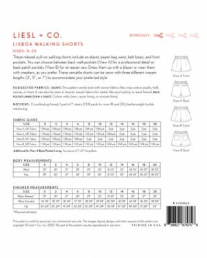 Lisboa Walking Shorts Pattern - Image 2