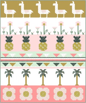 Hibiscus Row Quilt Pattern