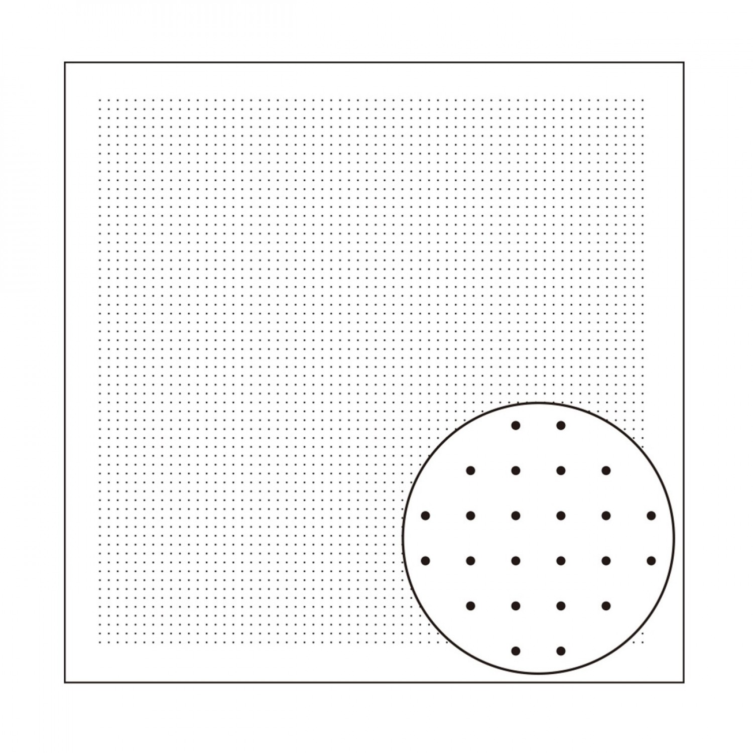 SC-H1021 Sashiko Sampler 5mm Dotted Grid White - Image 1