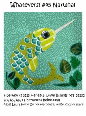 Whatevers! #45 Narwhal Collage Pattern by Laura Heine