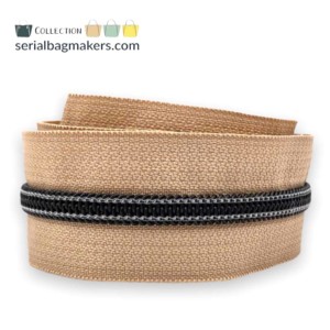 Serial Bagmakers #5 Zip by the Yard 3 Metres - Latte Tape - Image 7