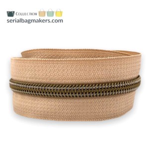 Serial Bagmakers #5 Zip by the Yard 3 Metres - Latte Tape - Image 6