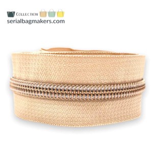 Serial Bagmakers #5 Zip by the Yard 3 Metres - Latte Tape - Image 5