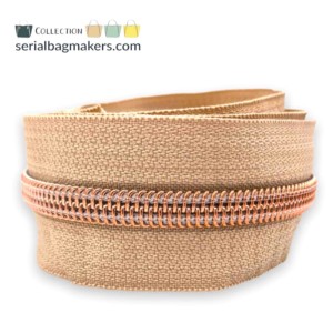 Serial Bagmakers #5 Zip by the Yard 3 Metres - Latte Tape - Image 4