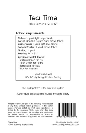 Tea Time Quilt Pattern - Image 2