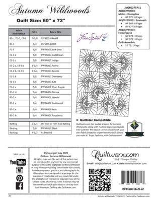 Autumn Wildwoods Quilt Pattern - Image 2