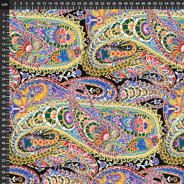 8200-777 Kaffe Fassett Collective August 2022 Paisley Jungle Contrast - Image 1