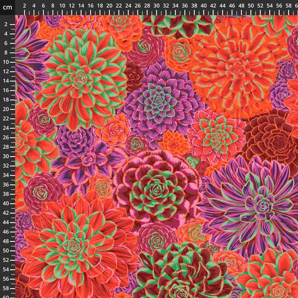 8200-822 Kaffe Fassett Collective August 2022 House Leeks Red - Image 1