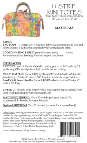 Strip Mini Tote Pattern - Image 2