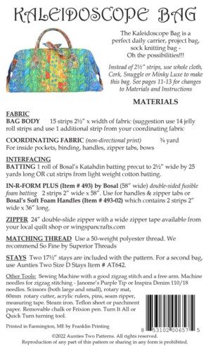 Kaleidoscope Bag Pattern & Frame - Image 2