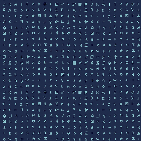 72dpi-A-459-B Fabric From The Basement Cryptography Blue Moon - Image 1