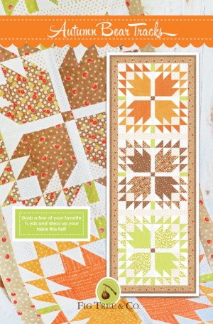 Autumn Bear Tracks Table Runner Pattern