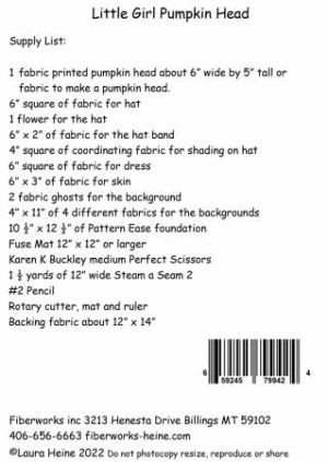 Little Girl Pumpkin Head Collage Pattern by Laura Heine - Image 2