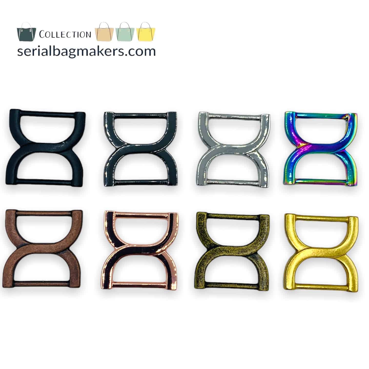 131-1025-Allcolours Serial Bagmakers Twisted Strap Rings 1'' (25mm)-Pkg of 2 - Image 1