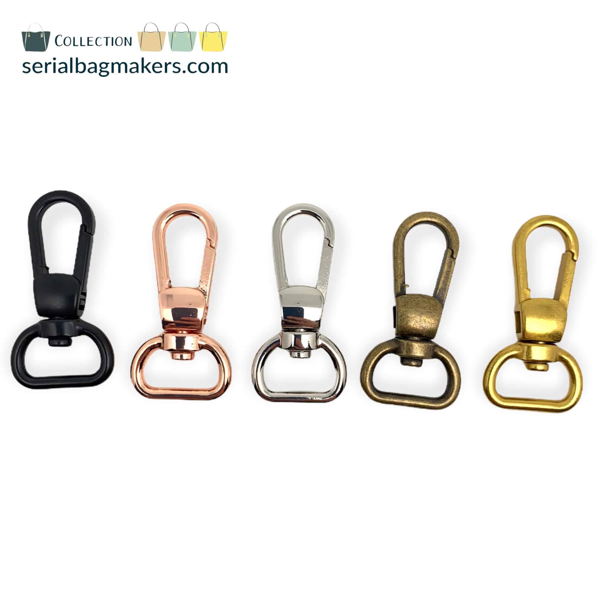 Swivel-13-allcolours Serial Bagmakers Swivel Snap Hook 13mm (½”) Pack of 2 - Image 1