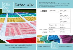 Rainbow Lattice Quilt Pattern - Image 2