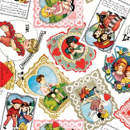 CD12782R-WHITE Be Mine Valentine Vintage Valentines White - Image 1