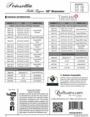Poinsettia Table Topper Pattern - Image 2